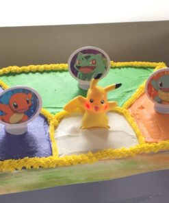 DecoSet® Pokemon Light Up Pikachu Cake Topper, 4 - Piece Decoration Set, Birthday Decorations For All Size and Shape Cakes Original Version 47 71SNHi3d6UL