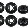 KSS 64mm 82A Inline Skate Wheels with 5-Spoke Hub (8 Pack), 64mm, Black/Grey/Red 22 71SNuIOtTBL