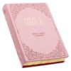 KJV Holy Bible, Giant Print Full-size Faux Leather Red Letter Edition - Thumb Index & Ribbon Marker, King James Version, Pink Leather Bound 4 71SOCfubRPL