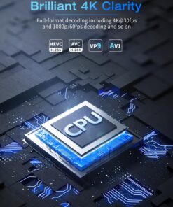 CLOKOWE 4K Mini Projector with WiFi and Bluetooth, 180° Rotation & Auto Keystone, Full HD 1080P Supported, Portable HY300 Outdoor Movie Projector, Compatible with TV Stick/Windows/iOS/Android/HDMI/USB T08 16 71SOFLY3QL