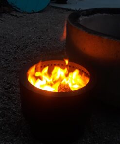 Portable Smokeless Wood Pellet Firepit - Flame Genie FG-16 Portable Fire Pit, Smoke-Free Wood Pellet Fire Pit, USA Made, Smokeless Fire Pits for Outside, 13.5" Diameter, Smokeless Firepit, Black 59 71SOmgNIQUL