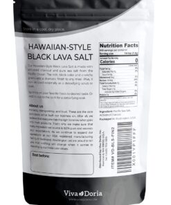 Viva Doria Hawaiian Black Lava Sea Salt, Fine Grain, Lava Salt, 2 lb (907 g) 8 71SQ4fM35bS