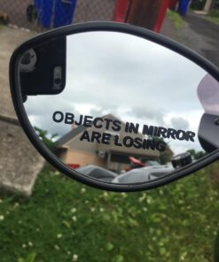 BERRYZILLA (Pair) Objects in Mirror are Losing Decal Black Etched Glass Funny Sticker 25 71SQ5WU4AjL