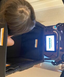 WONDERFOLD W4 Original Quad Stroller Wagon Featuring 4 High Face-to-Face Seats with 5-Point Harnesses, Easy Access Front Zipper Door, and Removable UV-Protection Canopy, Black W4_Original 46 71SQFlYpBaL