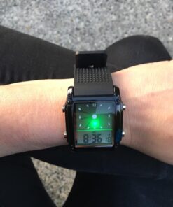 FANMIS Men's Rectangle Dial Sports Wrist Watches with 7 Colors Optional LED Backlight Multifunctional Alarm Stopwatch 12/24H Rubber Strap Watch Black 26 71SQlz vceL