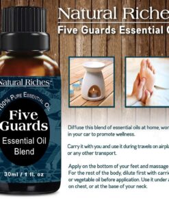 Natural Riches Five Guards Essential Oil Blend for Health Shield Aromatherapy with Clove Cinnamon Lemon Rosemary Eucalyptus Oil - 30ml 1 Fl Oz (Pack of 1) 18 71SR3f1Y35L