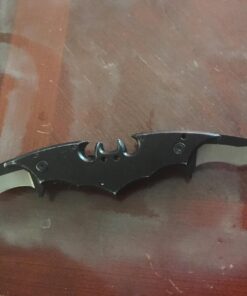 Dark Twin Blade Knife - Double Edge Folding Pocket with clip, 11" Stainless Steel Two Sharp Cut (Black) Black 74 71SR4NKGVDL