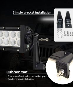 AUXTINGS 12 14 inch 72W Spot Flood LED Light Bar Driving Lights for Boat 4WD JK Wrangler SUV ATV Pickup Truck Boat Ford GMC,DC 12V 24V 13 71SRMklyM0L