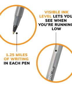 BIC Round Stic Xtra Life Ballpoint Pens, Medium Point (1.0mm), Black, 60-Count Pack, Flexible Round Barrel For Writing Comfort (GSM609-BLK) 60 Count (Pack of 1) 26 71SRc0Wv9AL
