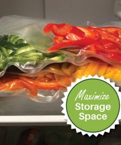 2 Rolls 8-Inch-by-50-Foot Vacuum Food Sealer Bags - Compatible with Foodsaver Machines - Embossed Commercial Grade Make-Own-Size Sous Vide or Storage 1 27 71SS58WxHsL