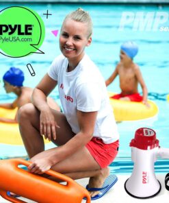 Pyle Portable Bullhorn Megaphone Speaker with Built-in Siren & Voice Recorder - 30W Power, 800 Yard Range - Great for Football, Soccer, Baseball, Hockey, Basketball, Cheerleading and More 20 71SSjwjy0L