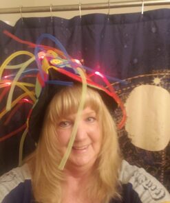 Fun Central - LED Crazy Noodle Hat for Adults & Kids | for Mardi Gras Party Supplies St. Patrick’s Day Party Favors Crazy Hat Day 27 71ST1Xo23 L 4