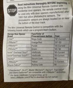 LiftMaster 374UT 2-Button Mini Universal Remote Control - Universal Garage Door Opener - Pack of 1 34 71ST58LA3L