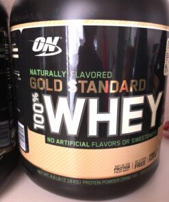 Optimum Nutrition Gold Standard 100 Whey Protein Powder Packaging May Vary, Naturally Flavored Chocolate, Chocolate, 76.8 Ounce 4.8 Pound (Pack of 1) 30 71STNg weGL