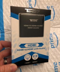 Tendak 4K x 2K HDMI to HDMI and Optical TOSLINK SPDIF + 3.5mm Stereo Audio Extractor Converter HDMI Audio Splitter Adapter(HDMI Input, HDMI + Digital/Analog Audio Output),AV-096-BK 38 71STYF7WhKL