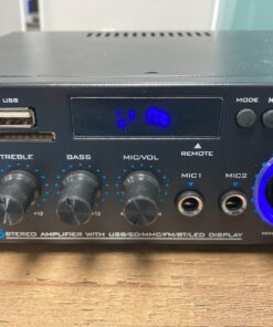 Home Audio Power Amplifier with Bluetooth, 100Wx2 Audio Stereo Receiver, Dmyond Home Amplifiers w/FM Radio USB, AUX, RCA, SD for Home Theater Speakers Audio Stereo, Studio 26 71SU62tkxLL