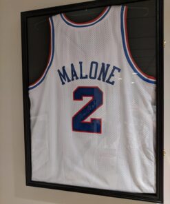 Jersey Display Frame Case Lockable, Large Sport Jersey Shadow Box with 98% UV Protection Acrylic and Hanger for Baseball Basketball Football Soccer Hockey Sport Shirt and Uniform (Black Finish) Black Finish 47 71SUEwinrHL