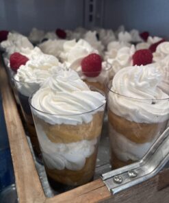 DLux 50 x 3 oz Mini Dessert Cups with Spoons, Shooter - Clear Plastic Parfait Appetizer Cup - Small Reusable Shot Glass for Tasting Party Shooters Desserts Appetizers - With Recipe Ebook 50 cups + 50 spoons 35 71SUIPjzyjL