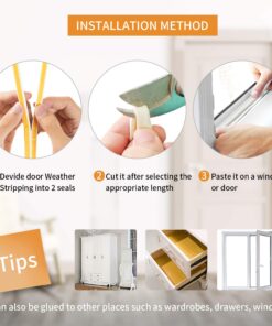 Keliiyo Door Weather Stripping, Window Seal Strip for Doors and Windows - Self-Adhesive Foam Weather Strip | Soundproof Seal Strip Insulation Epdm D Type 66ft(20m) 2 Pack (White) #01White 23 71SUtJvWyGL