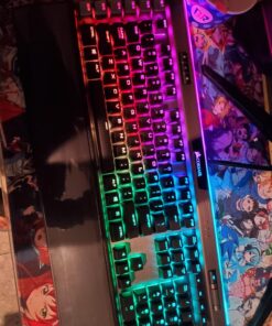 Corsair K95 RGB Platinum Mechanical Gaming Keyboard - 6x Programmable Macro Keys - USB Passthrough & Media Controls - Fastest Cherry MX Speed - RGB LED Backlit - Aluminum Finish Gunmetal 38 71SWJqnvPaL 1