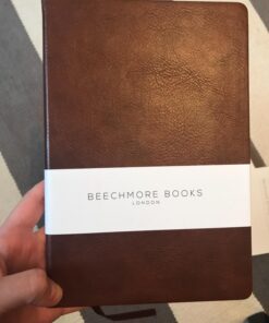 BEECHMORE BOOKS Ruled Journal Notebook - A5 Brown 160 Lined Pages 8.3 x 5.8 inch | Hardcover Leather Daily Journals For Writing - Thick 120gsm Cream Paper | Gifts for Men, Women, Notebooks For Work Chestnut Brown Large (5.75" x 8.25") 46 71SWLbZfFYL