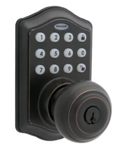 Honeywell Safes & Door Locks - 8732401 Electronic Entry Knob Door Lock, Oil Rubbed Bronze, 6.5 x 8.8 x 9 inches Tradional 13 71SXl3XFASL 1