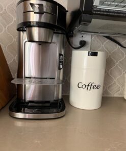 Coffeevac 1LB – Patented Airtight Container | Multi-use Vacuum Container Works as Smell Proof Containers for Ground Coffee and Coffee Bean Containers. White with Logo 15 71SY1QeSeFL