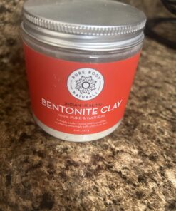 Pure Body Naturals Pure Bentonite Powder for DIY Detox Bath & Facial Mask, Pure Indian Healing Clay for Burns, Mastitis, Inflamed or Chapped Skin (8.0 oz) 33 71SYQU6oUDL
