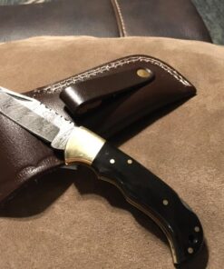 Best.Buy.Damascus1 Pocket knife Buffalo Horn Damascus knife, Pocket Knife For Men, 4pcs Knife Set, Folding Knife, With knife Sharpeners, Premium Quality gifts for men Black 40 71SYcAchXgL