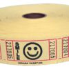 Indiana Ticket CO. 2,000 Yellow Smile Single Roll Tickets, Premium Quality Tickets, Tickets for Events, Carnivals, Door Prizes, Drinks and More(2,000, Yellow) 22 71SZpoCPB2L
