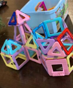 MAGBLOCK 102 Piece Magnetic Tiles Toys for 3 4 5 Year Old Girls Boys, Castle Magnet Toy Building Block for Kids Toddlers, Magnetic Blocks Montessori STEM Toys for Toddler Girls Gifts 30 71Sa Z CIaL