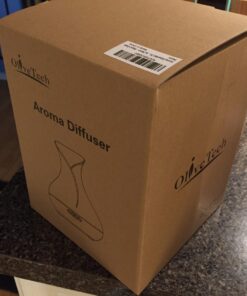 OliveTech Aroma Essential Oil Diffuser, 400ml Ultrasonic Cool Mist Humidifier with Waterless Auto Shut-Off and Cleaning Kit for Home, Yoga, Office, Spa, Bedroom, Baby Room - Wood Grain A-dark Wood 59 71SaJIBf3NL