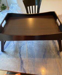 Winsome Benito 24.41-Inch Folding Bed Tray with Curved Top, Walnut (92022) 33 71SaltyUmWL