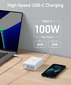 Alternative view of Anker USB C 120W, 547 Charger, PowerPort III 4-Port Charging Station for MacBook Pro/Air, iPhone iPhone 15/15 Plus/15 Pro/15 Pro Max/14/13 Series, Galaxy, Pixel 4/3, iPad Series, and More Devices