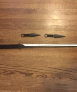 Ninja Sword Machete Throwing Knife Tactical Katana Tanto Blade, 27-Inch … Black Single Blade 26 71ScD lf2JL