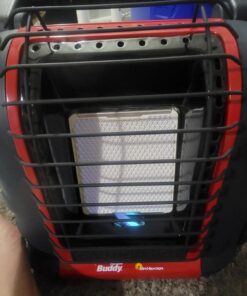 Mr. Heater F232000 MH9BX Buddy 4,000-9,000-BTU Indoor-Safe Portable Propane Radiant Heater, Red-Black 53 71Sd6xDYj L
