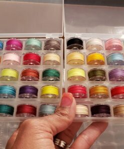 Outus 50 Pieces Prewound Thread Bobbins with Bobbins Box for Brother Sewing Machine, 50 Assorted Colors 23 71SdCDoiqkL