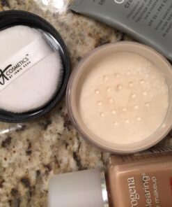 IT Cosmetics Bye Bye Pores - Poreless Finish Airbrush Powder - Universal Translucent Shade - Contains Anti-Aging Peptides, Silk, Hydrolyzed Collagen & Antioxidants - 0.23 oz 24 71SdOMT4TRL