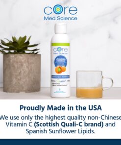 Core Med Science Liposomal Vitamin C 1000mg Liquid - Sunflower Formula, 5 Fl Oz - Natural Liposomal Vitamin C Non-GMO Supplement - Immune System Booster for Adults - Supports Collagen Formation 14 71SeQ8d08PL
