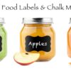 Baby Food Waterproof Labels-64 Chalk Pen Chalkboard Vinyl Labels (Standard 2") + 1 White Pen 35 71SfZTftWyL