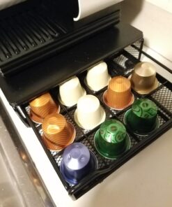 Nifty Small Nespresso Original Line Capsule Drawer – Black, 40 Capsule Pod Pack Holder, Non-Rolling Sliding Drawer, Under Coffee Pot Storage, Home Kitchen Counter Organizer Black Non-Rolling Sliding Drawer 40 Count (Pack of 1) 53 71SfgD6lyDL