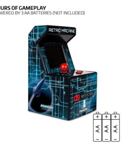 My Arcade Retro Machine Playable Mini Arcade: 200 Retro Style Games Built In, 5.75 Inch Tall, Powered by AA Batteries, 2.5 Inch Color Display, Speaker, Volume Control 25 71SfkywVbfL
