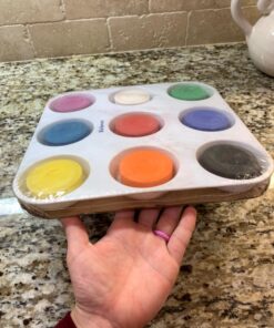 Sax Non-Toxic Giant Tempera Paint Cakes with Tray - 2 1/4 x 3/4 inch - Set of 9 - Assorted Colors - 402321 7 71SfyDnhEIL