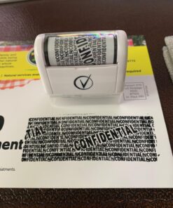 Identity Theft Protection Roller Stamps Wide Kit, Including 6-Pack Refills - Confidential Roller Stamp, Anti Theft, Privacy & Security Stamp, Designed for ID Blackout Security - Classy White Stamp + 6 Refills 27 71Sg wUoZmL
