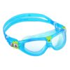 Aquasphere SEAL Kids (Ages 3+) Swim Goggles, Made in ITALY - Wide Vision, Comfort, E-Z Adjust, Anti Scratch & Fog, Leak Free Clear Lens / Aqua 3 71SgJl2BEOL