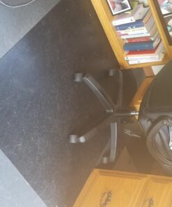 Office Rolling Chair Mat for Hardwood and Tile Floor, Black, Anti-Slip, Non-Curve, Chair Mat Best for Under the Computer Desk , 47 x 35 Rectangular Non-Toxic Plastic Protector, Not for Carpet 33 71Sgz2B5DL