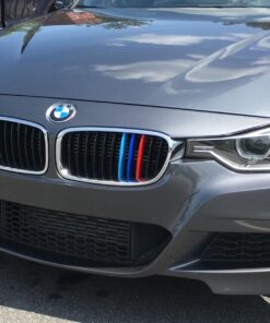 iJDMTOY M-Colored Grille Insert Trims Compatible With BMW F30 3 Series 320i 328d 328i 335i 340i w/Standard Kidney Grill (11 Beams), NOT 8-Beam Black Grille nor M3 38 71ShWu8nWML