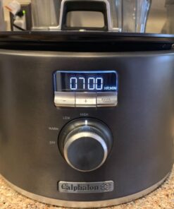 Calphalon Slow Cooker with Digital Timer and Programmable Controls, 5.3 Quarts, Stainless Steel 61 71ShsnCBzdL