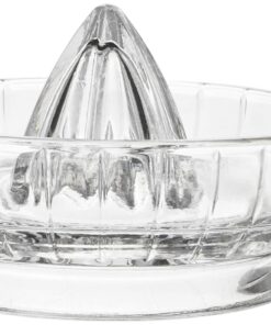Alternative view of HIC Citrus Juicer Reamer with Handle and Pour Spout, Heavyweight Glass Clear