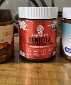 ChocZero Milk Chocolate Hazelnut Spread - Keto Friendly, No Sugar Added, Best Low Carb Dessert, Perfect Topping for Almond Flour Pancakes, Naturally Sweetened with Monk Fruit (1 jar, 12 oz) 43 71SihmjieZL